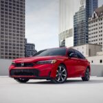 2026 Honda Civic Hybrid exterior design front angle