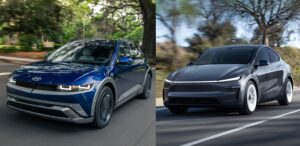 Tesla Model Y vs Hyundai Ioniq 5: Featured Image for EV SUV comparison article