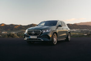 2027 Mercedes-AMG GLE 53 HYBRID with AMG grille, LED lights, and sporty SUV design.
