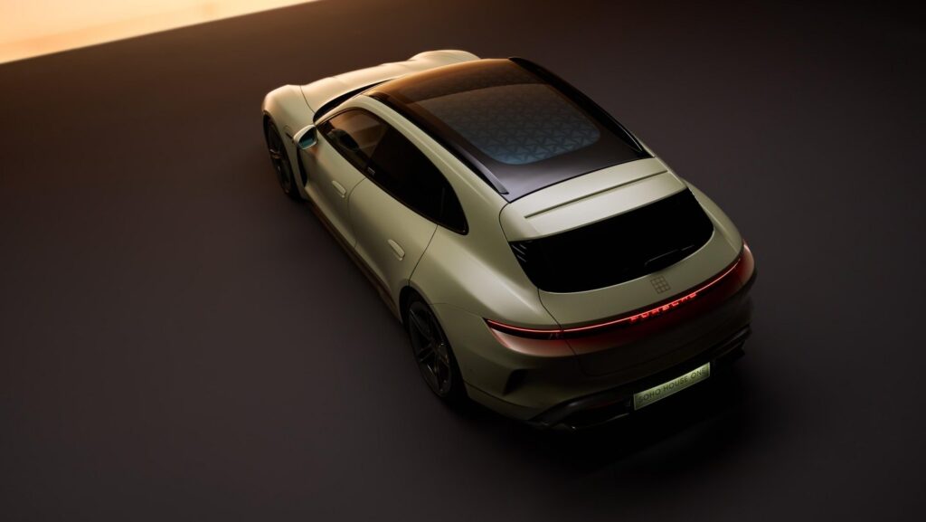 porsche taycan turbo s soho house one from the top