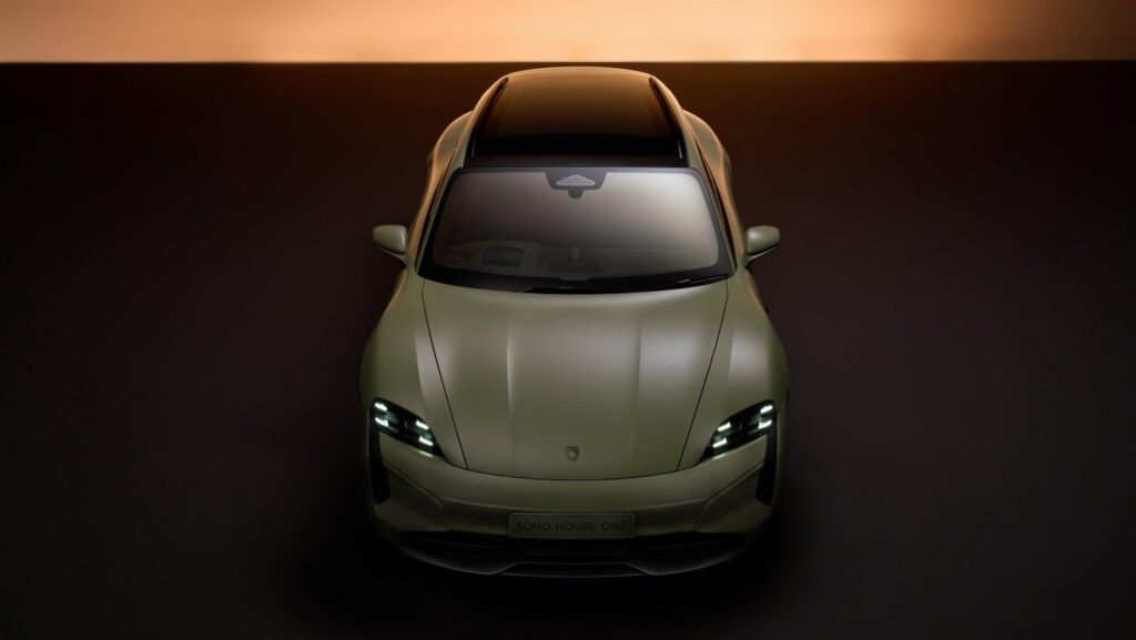 porsche taycan turbo s soho house one modern look