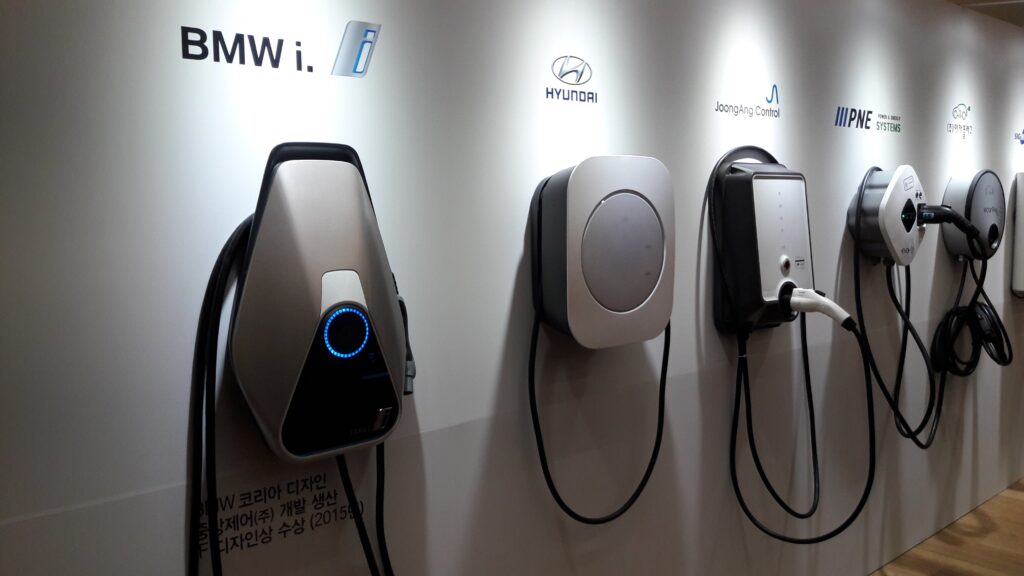 different charging stations front